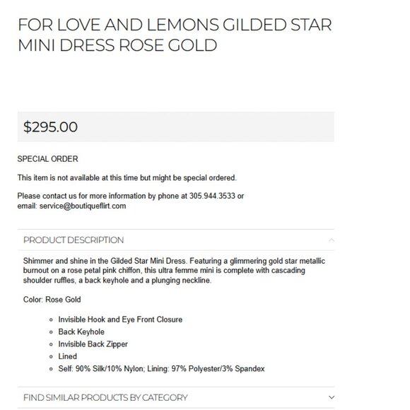 FOR LOVE AND LEMONS Gilded Star mini dress rose gold - Picture 7 of 10